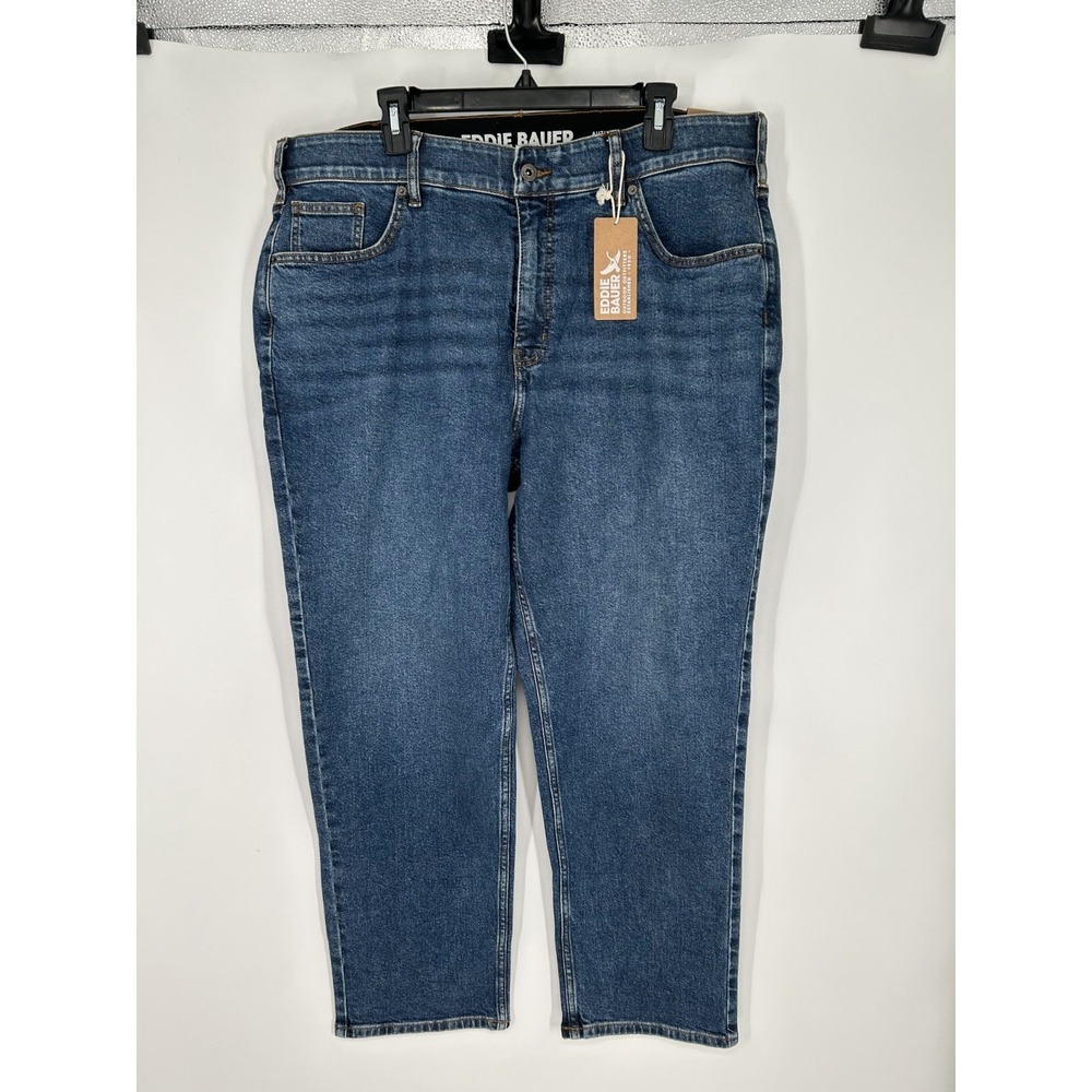 Eddie Bauer Authentic Perfect Straight Leg Jeans Women 20W High Rise Medium Wash
